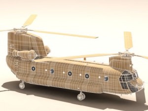 ch47 eaf helicopter 3D Model