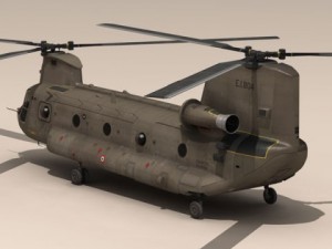 ch47 esercito italiano helicopter 3D 模型