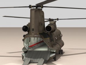 ch47 esercito italiano helicopter 3D 模型