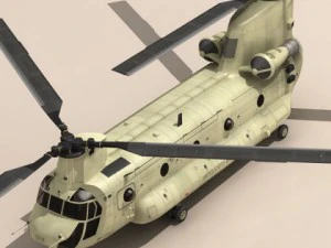 helicóptero del desierto del ejército estadounidense ch47 Modelo 3D