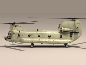 ch47 us army desert helicopter 3D Модель