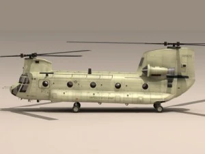 ch47 us army desert helicopter 3D Model