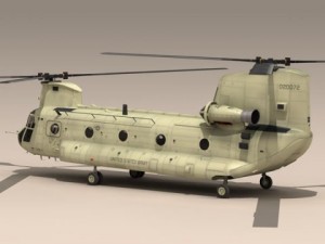 ch47 us army desert helicopter 3D Модель