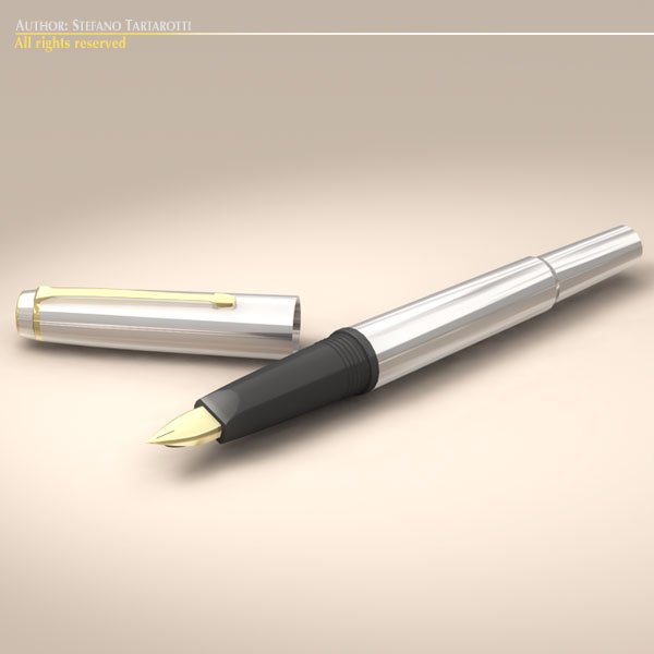 Fountain Pen 3d Model In Household Items 3dexport