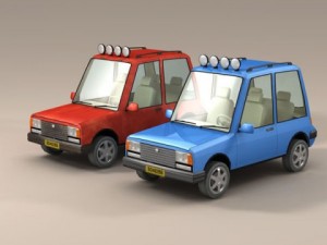 cartoon suv 3D 模型
