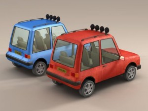 cartoon suv 3D 模型