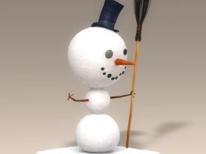 cartoon snowman 3D Model