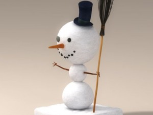 cartoon snowman 3D Модель