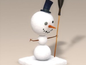 cartoon snowman 3D Модель
