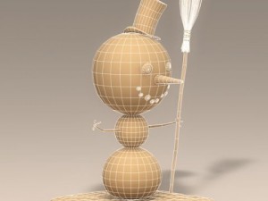cartoon snowman 3D Модель