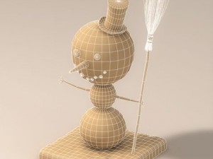 cartoon snowman 3D Модель