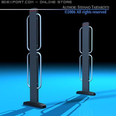 rfid gate Model 3D .c4d .max .obj .3ds .fbx .stl .blend 