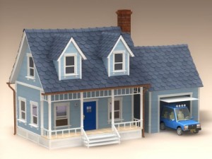cartoon house 1 Modelo 3D
