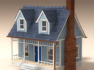 cartoon house 1 Modelo 3D