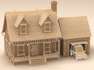 cartoon house 1 Modelo 3D