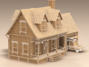 cartoon house 1 Modelo 3D