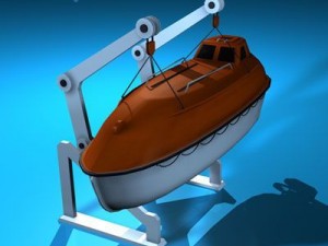 life boat side support Model 3D