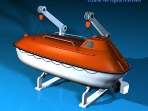 life boat side support Model 3D
