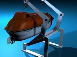 life boat side support Model 3D