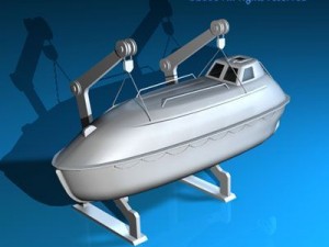 life boat side support Model 3D