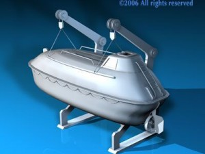 life boat side support Model 3D