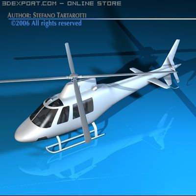 helicopter 3D 模型 .c4d .max .obj .3ds .fbx .stl .blend 