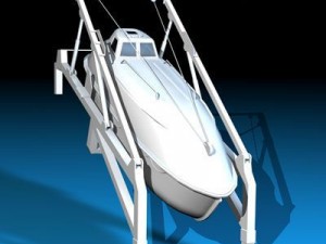 life boat free fall ramp Modello 3D