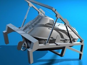 life boat free fall ramp Modello 3D