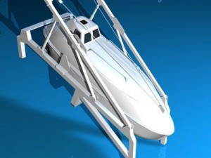 life boat free fall ramp Modello 3D
