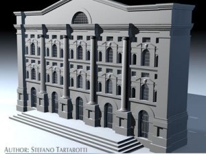 piazza affari 3D-Modell