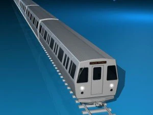 esta&ccedil;&atilde;o de metr&ocirc; com trem Modelo 3D