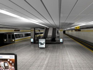 subway station with train 3D Model