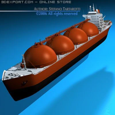 gas ship 3D Model .c4d .max .obj .3ds .fbx .stl .blend