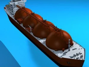 gas ship 3D Model