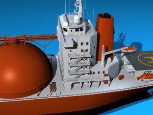 gas ship Model 3D