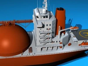 gas ship 3D Model
