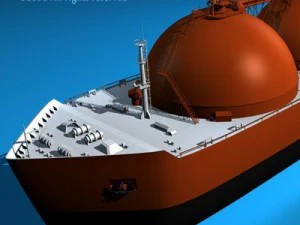 gas ship 3D Model
