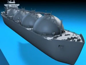 gas ship 3D Model