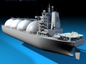 gas ship 3D Model