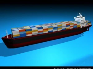 コンテナ船 3Dモデル