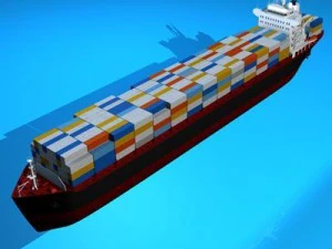 コンテナ船 3Dモデル