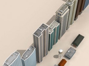 low poly buildings collection 3D Модель