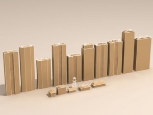 low poly buildings collection 3D Model