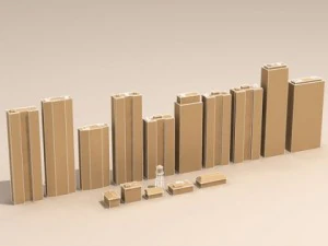 low poly buildings collection 3D Model