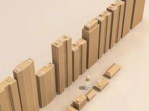 low poly buildings collection 3D Model