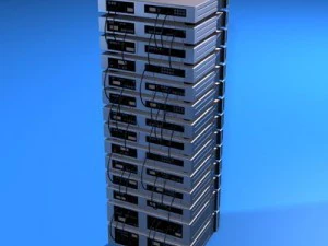服务器机架 3D 模型