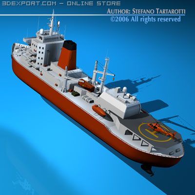 icebreaker 3D Model .c4d .max .obj .3ds .fbx .stl .blend 