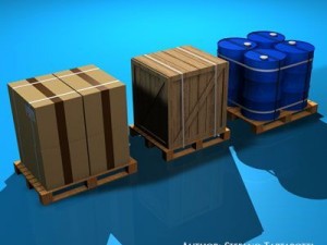 3 pallets Model 3D