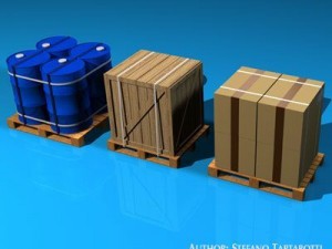 3 pallets Model 3D