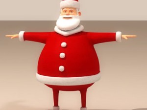 santa claus cartoon character Modèle 3D